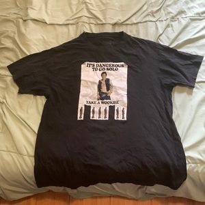Black Star Wars shirt that has a Meme on it